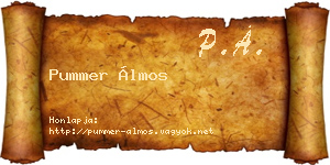 Pummer Álmos névjegykártya